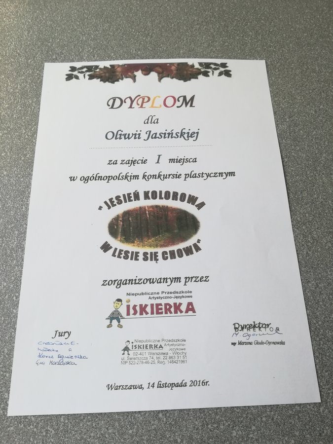 SUKCES OLIWII JASIŃSKIEJ.